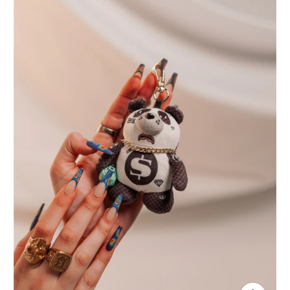 Sprayground Black and White Panda Keychain - Picture 1 of 3